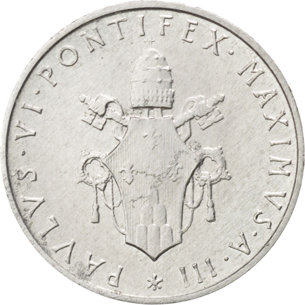 Coin, VATICAN CITY, Paul VI, Lira, 1965, MS(63), Aluminum, KM:76.2