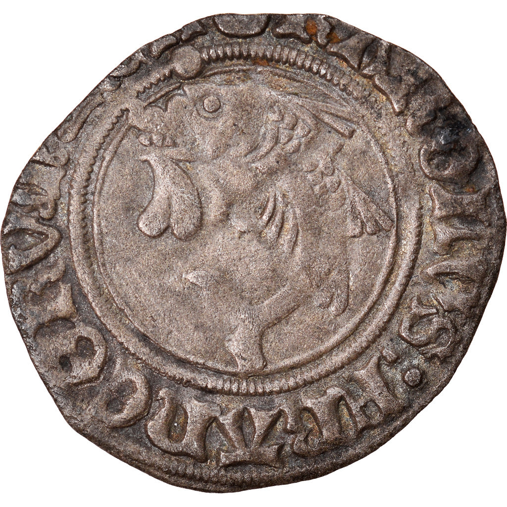 Münze, Frankreich, Charles VIII, Liard au dauphin, 1483, Saint Lô, SS, Billon
