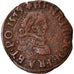 Münze, Frankreich, Henri III, Double Tournois, 1579, Dijon, S+, Kupfer