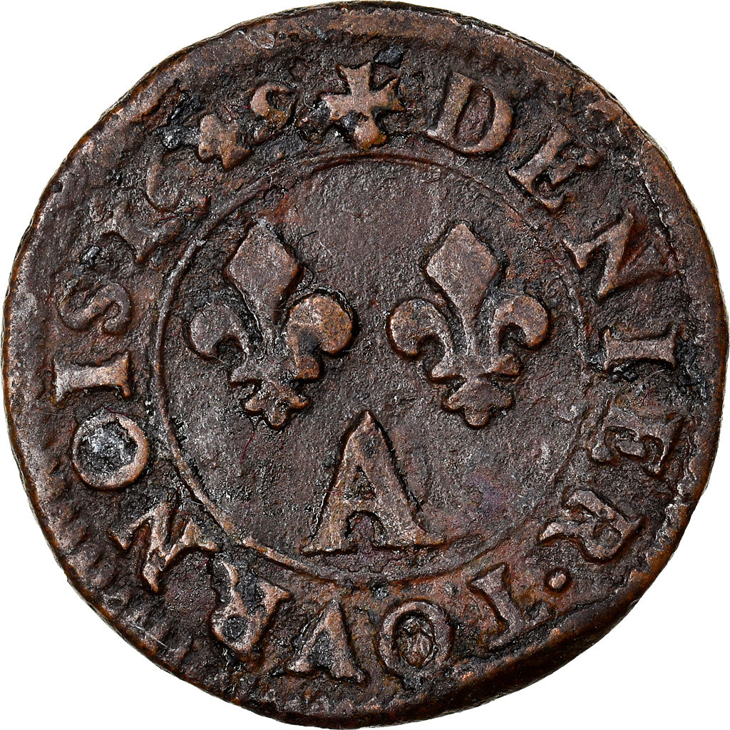 Coin, France, Louis XIV, Denier Tournois, 1649, Paris, EF(40-45), Copper