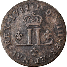 Moneta, Francja, Louis XIV, XXX Deniers aux 2 L couronnés, 30 Deniers, 1711