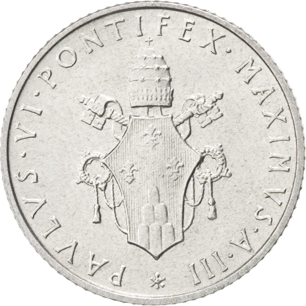 Coin, VATICAN CITY, Paul VI, 2 Lire, 1965, MS(63), Aluminum, KM:77.2