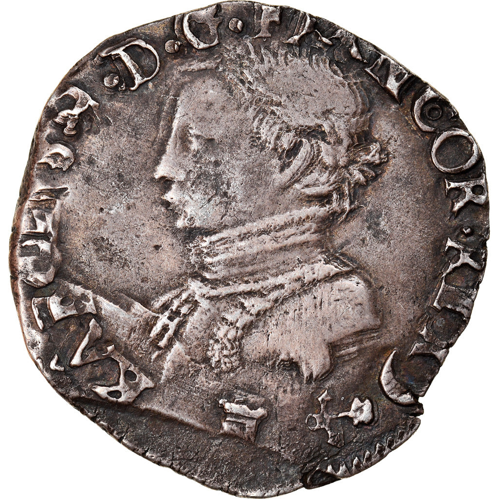 Coin, France, Charles IX, Demi Teston, 1567, Bayonne, VF(30-35), Silver