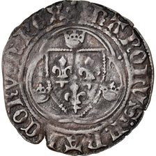 Moneta, Francia, Charles VII, Blanc à la couronne, Montpellier, BB, Biglione