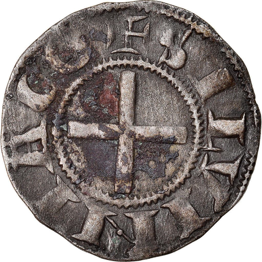 Coin, France, Bourbonnais, Denarius, Souvigny, EF(40-45), Silver, Boudeau:359