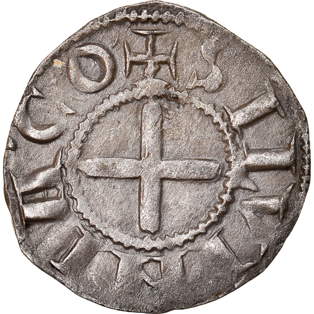 Moneta, Francia, Bourbonnais, Denarius, Souvigny, BB, Argento, Boudeau:359