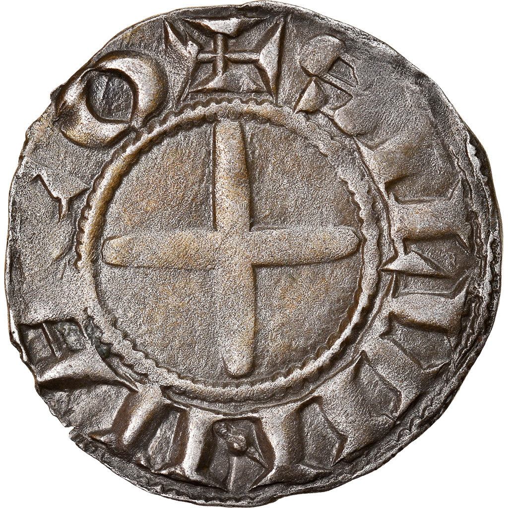 Coin, France, Bourbonnais, Denarius, Souvigny, EF(40-45), Silver, Boudeau:359