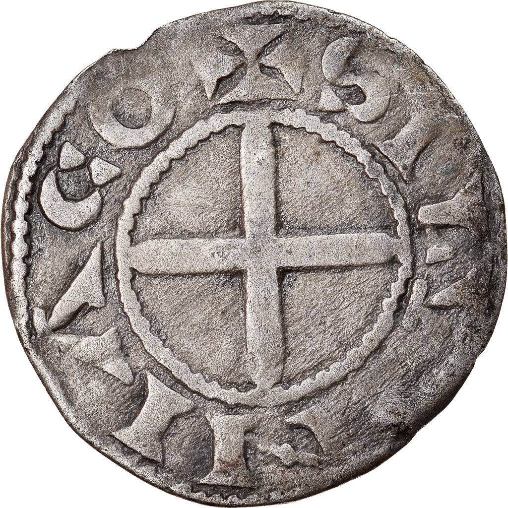 Münze, Frankreich, Bourbonnais, Denarius, Souvigny, SS, Silber, Boudeau:359