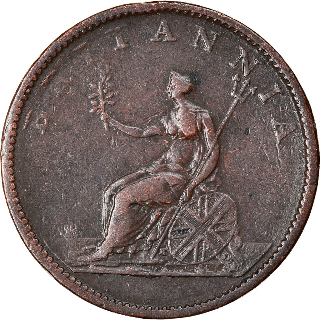 Coin, Great Britain, George III, 1/2 Penny, 1807, EF(40-45), Copper, KM:662