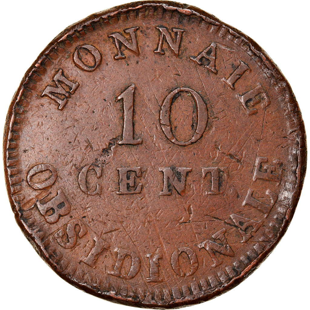 Monnaie, FRENCH STATES, ANTWERP, Napoleon I, 10 Centimes, 1814, Anvers, TB+