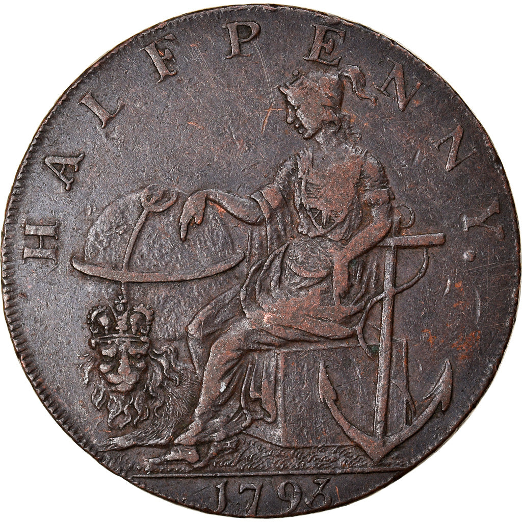 Coin, Great Britain, Norwich, Robert Campin, Halfpenny Token, 1793, VF(30-35)