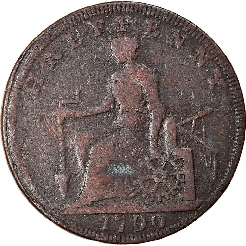Münze, Großbritannien, Warwickshire, Shakespeare, Halfpenny Token, 1790