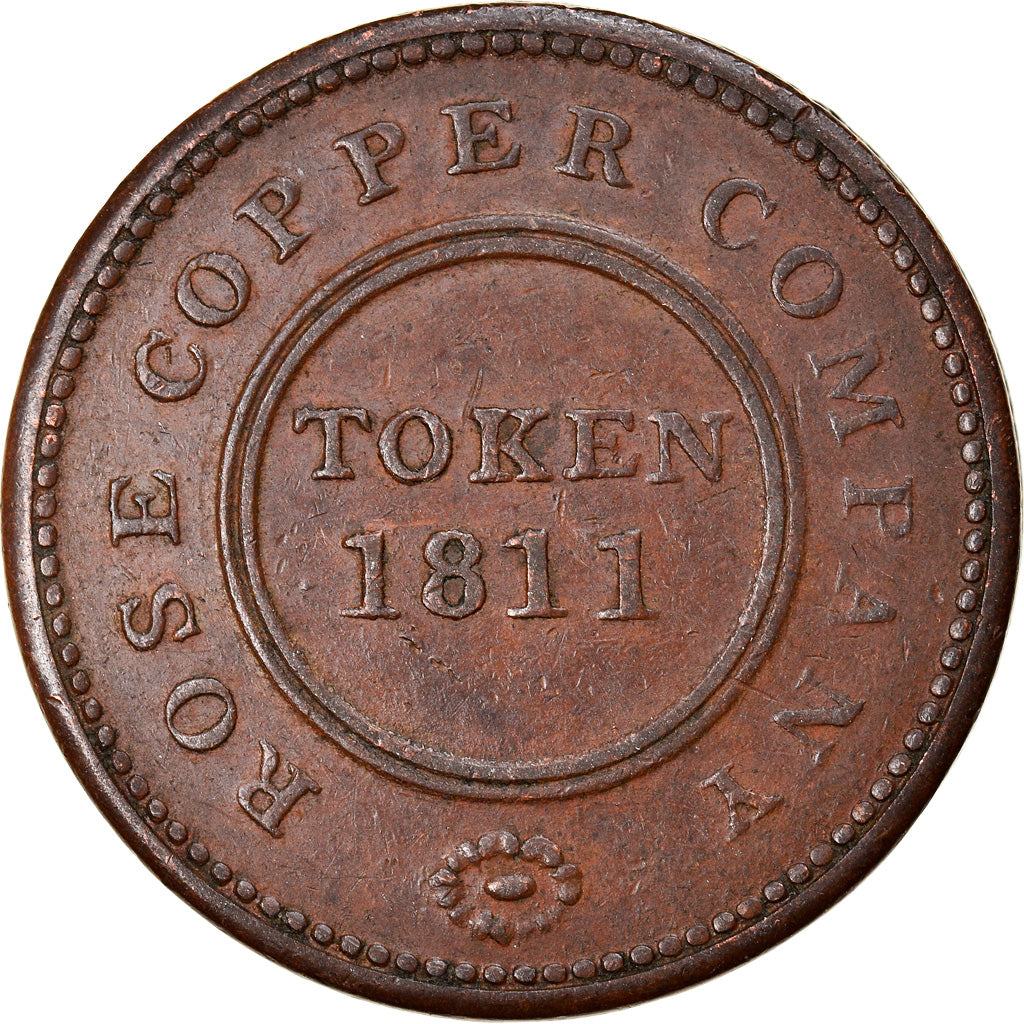 Coin, Great Britain, Rose Copper Company, Halfpenny Token, 1811, Birmingham