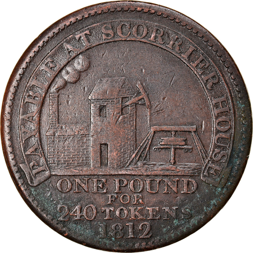 Coin, Great Britain, Cornwall, Scorrier House, Penny Token, 1812, VF(30-35)