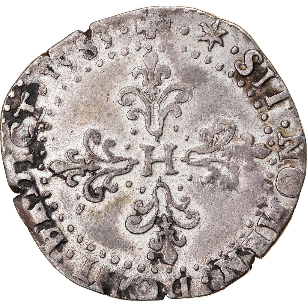 Monnaie, France, Henri III, Demi franc au col plat, Demi Franc, 1583, Limoges