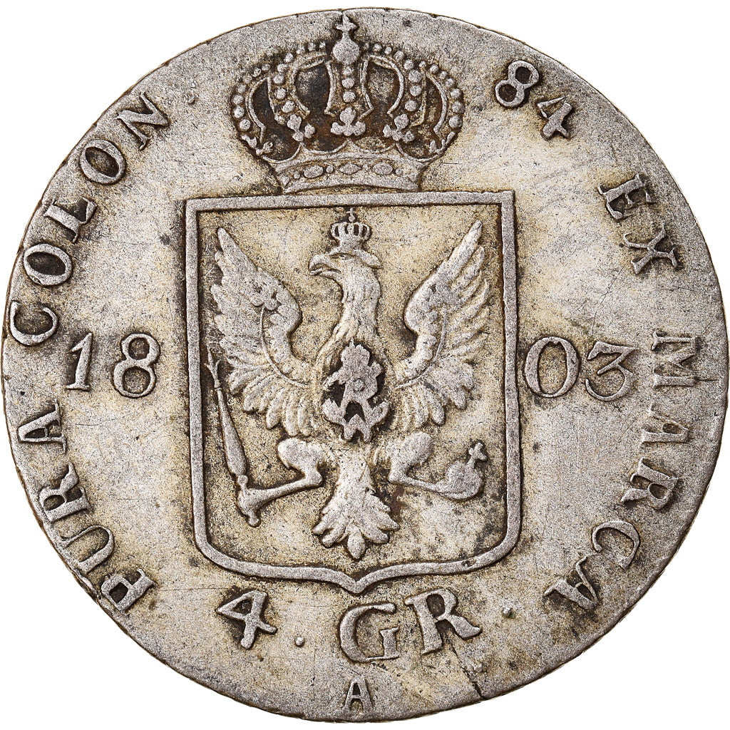 Coin, German States, PRUSSIA, Friedrich Wilhelm III, 4 Groschen, 1803