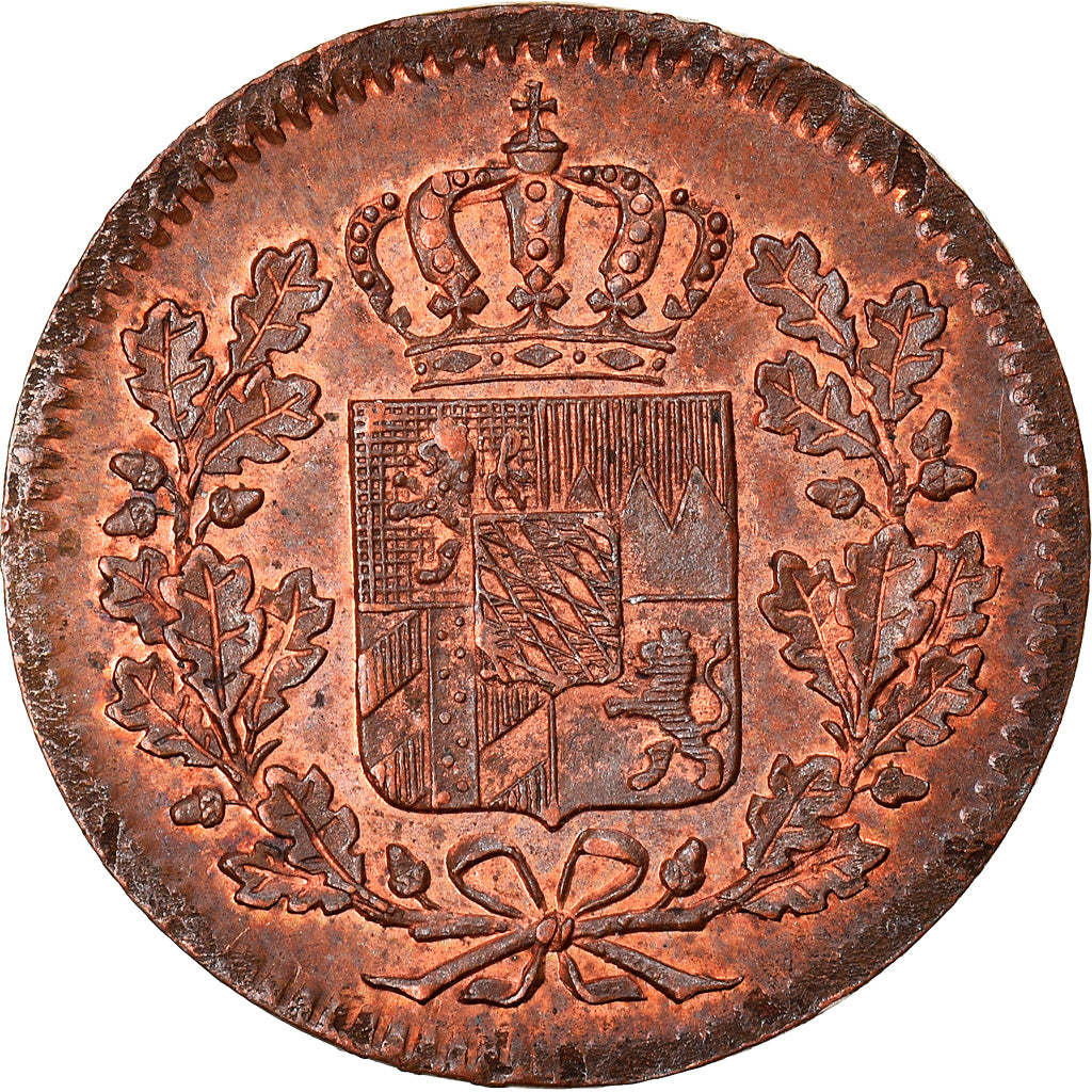 Coin, German States, BAVARIA, Ludwig I, Pfennig, 1847, Munich, MS(60-62)