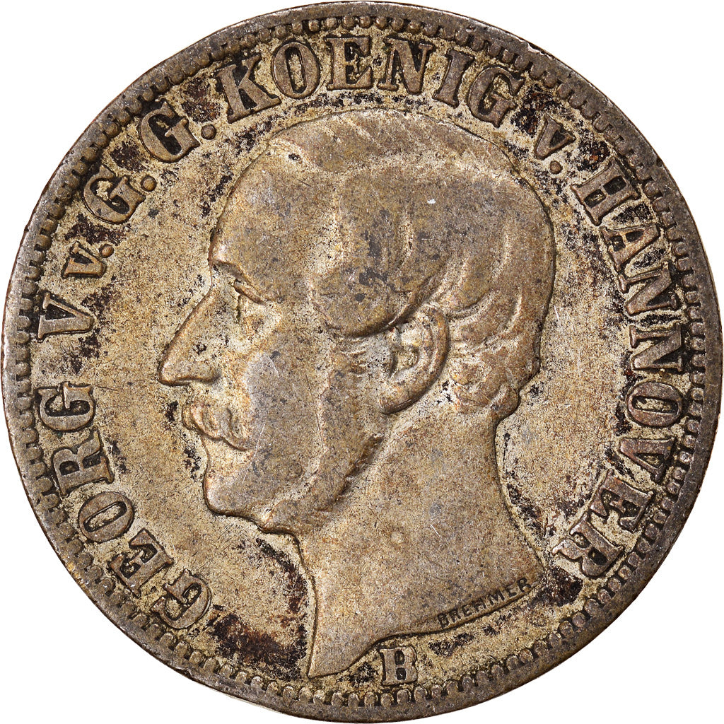 Münze, Deutsch Staaten, HANNOVER, Georg V, 1/6 Thaler, 1860, S+, Silber, KM:238