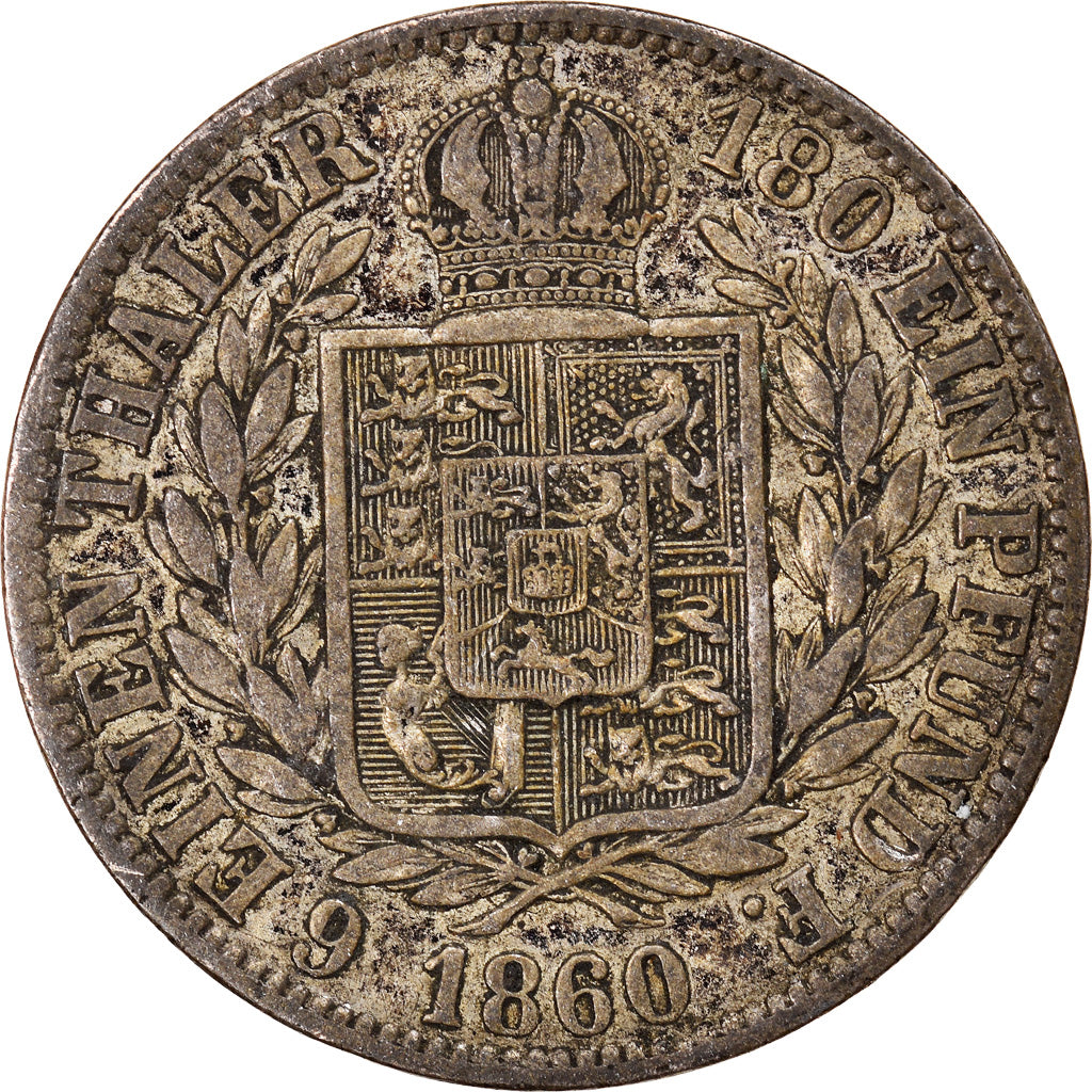 Münze, Deutsch Staaten, HANNOVER, Georg V, 1/6 Thaler, 1860, S+, Silber, KM:238