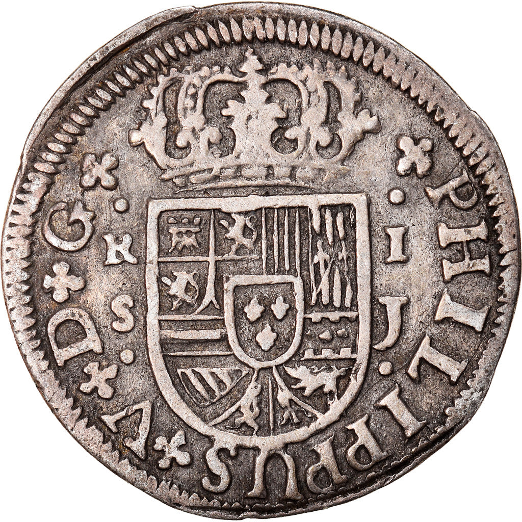 Coin, Spain, Philip V, Real, 1721, Seville, EF(40-45), Silver, KM:306.2