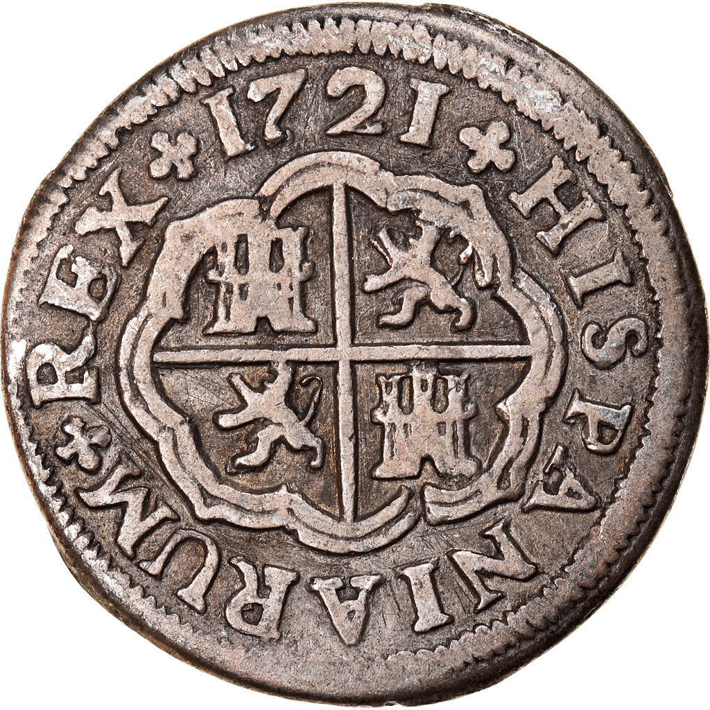 Coin, Spain, Philip V, Real, 1721, Seville, EF(40-45), Silver, KM:306.2