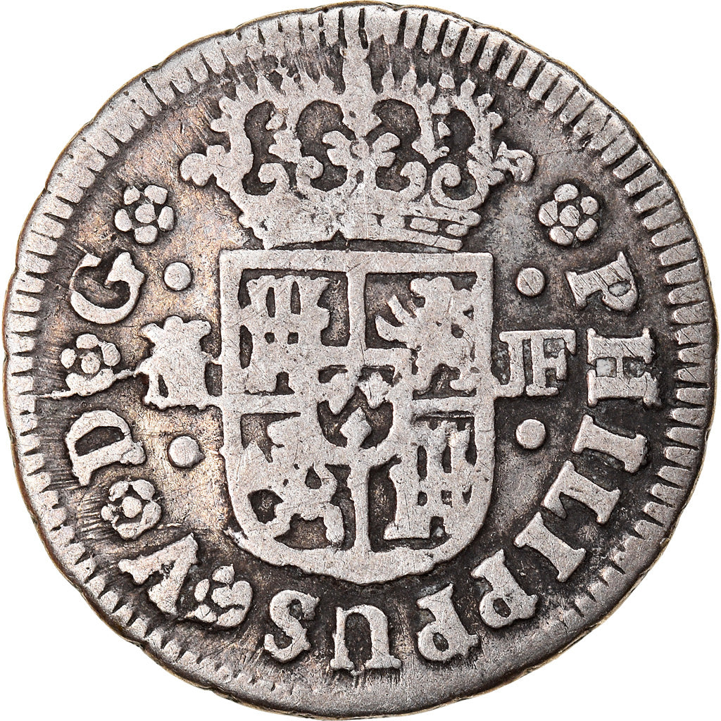 Monnaie, Espagne, Philip V, 1/2 Réal, 1738, Madrid, TB+, Argent, KM:350.1