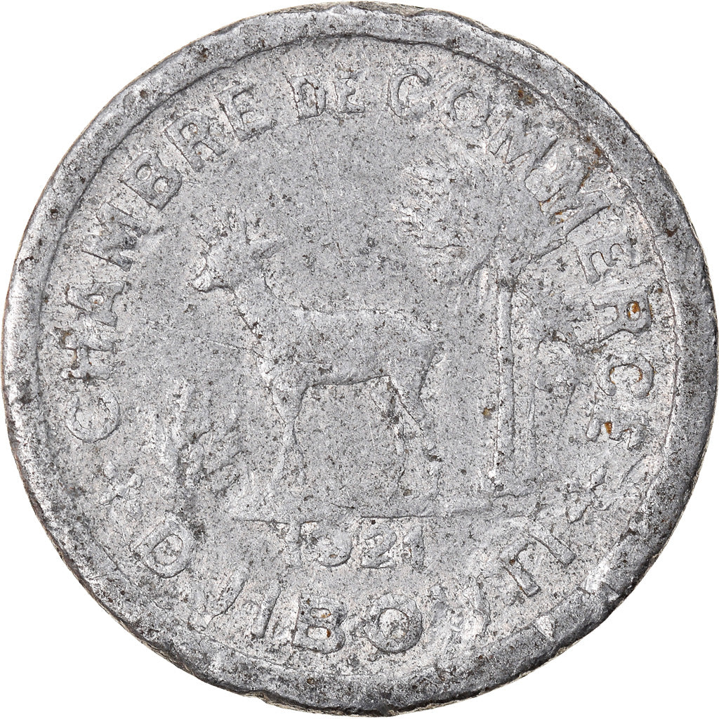 Coin, Djibouti, Chambre de commerce, 5 Centimes, 1921, VF(20-25), Aluminium