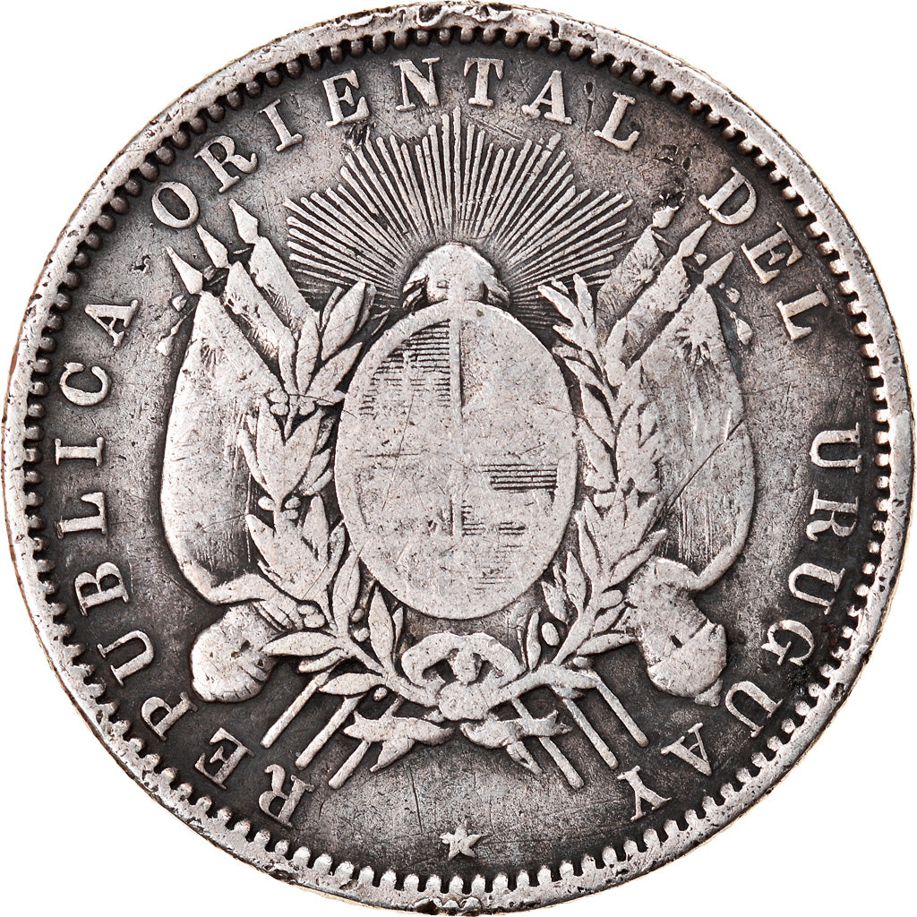 Coin, Uruguay, 20 Centesimos, 1877, Uruguay Mint, Paris, Berlin, Vienna