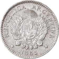 Coin, Argentina, 10 Centavos, 1883, EF(40-45), Silver, KM:26