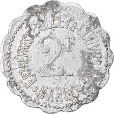 Coin, Morocco, 'Abd al-Hafiz, Entreprise Collet, 2 Francs, 1912, VF(30-35)