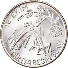 Coin, Turkey, 1500 Lira, 1981, MS(63), Silver, KM:947