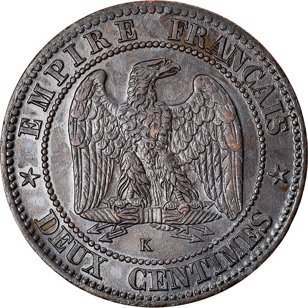 Coin, France, Napoleon III, Napoléon III, 2 Centimes, 1862, Bordeaux