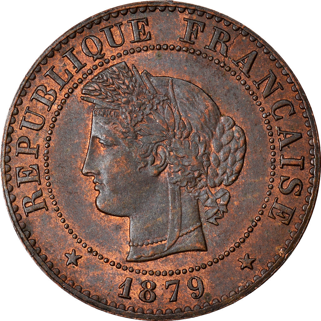 Coin, France, Cérès, Centime, 1879, Paris, AU(55-58), Bronze, KM:826.1
