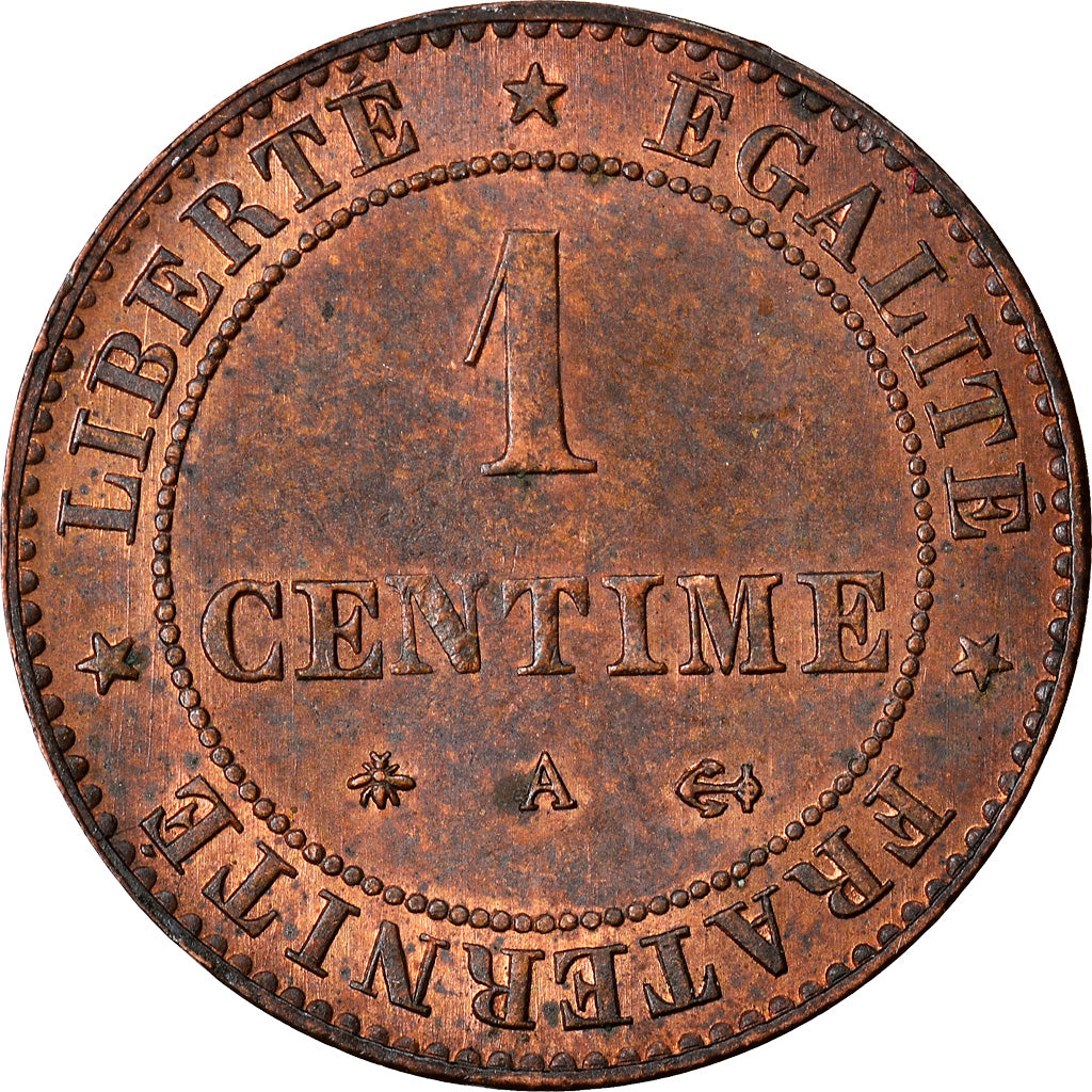 Coin, France, Cérès, Centime, 1879, Paris, AU(55-58), Bronze, KM:826.1