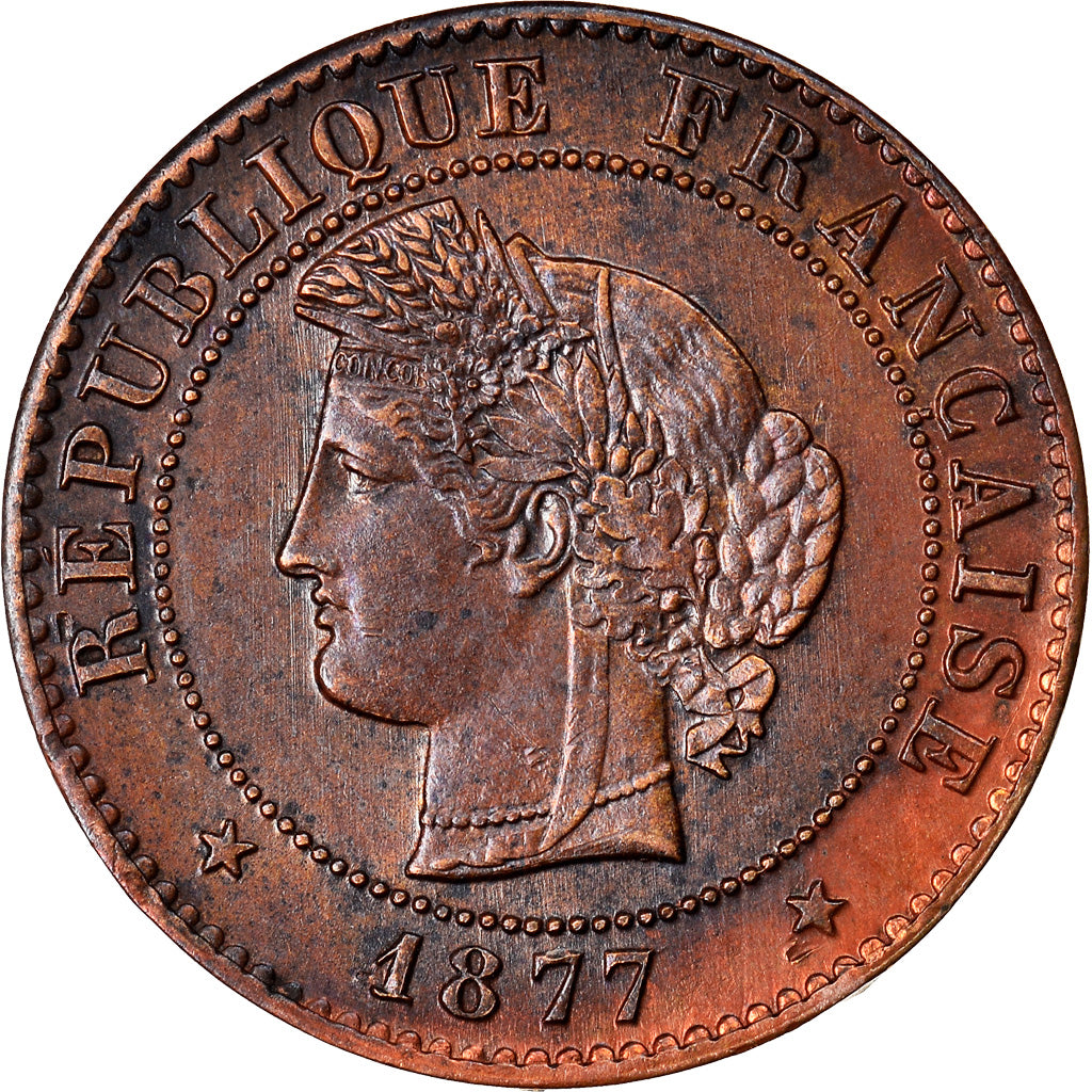 Coin, France, Cérès, Centime, 1877, Paris, MS(60-62), Bronze, KM:826.1