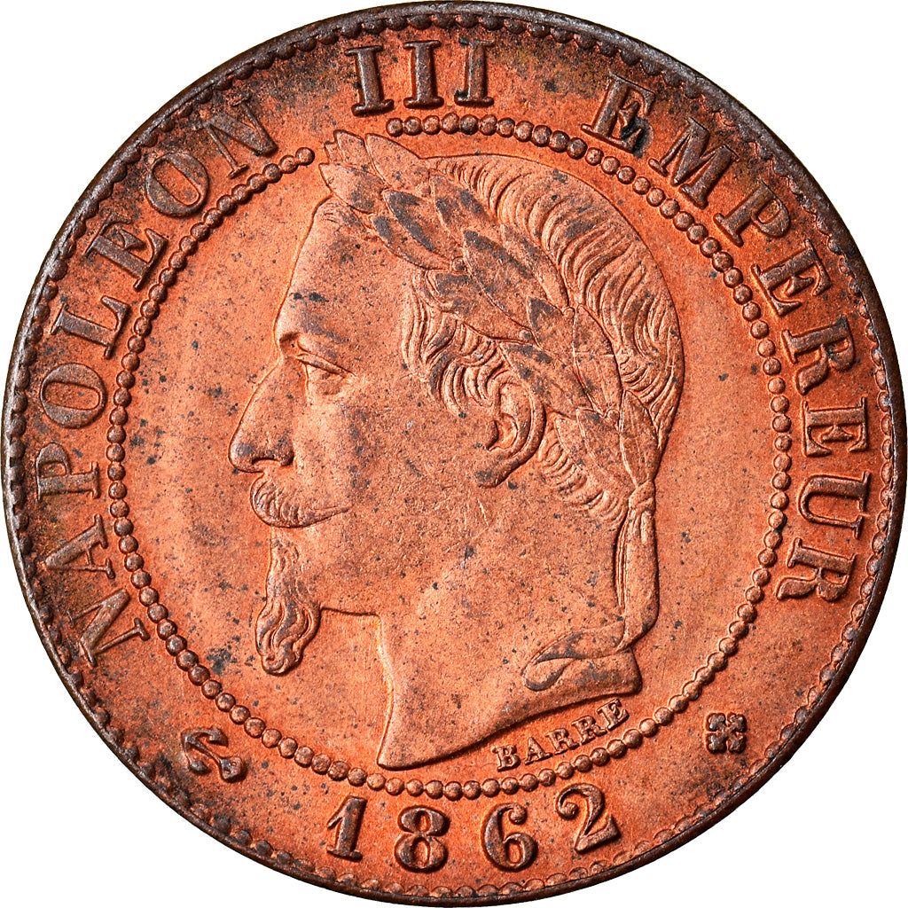 Moeda, França, Napoleon III, Napoléon III, Centime, 1862, Strasbourg