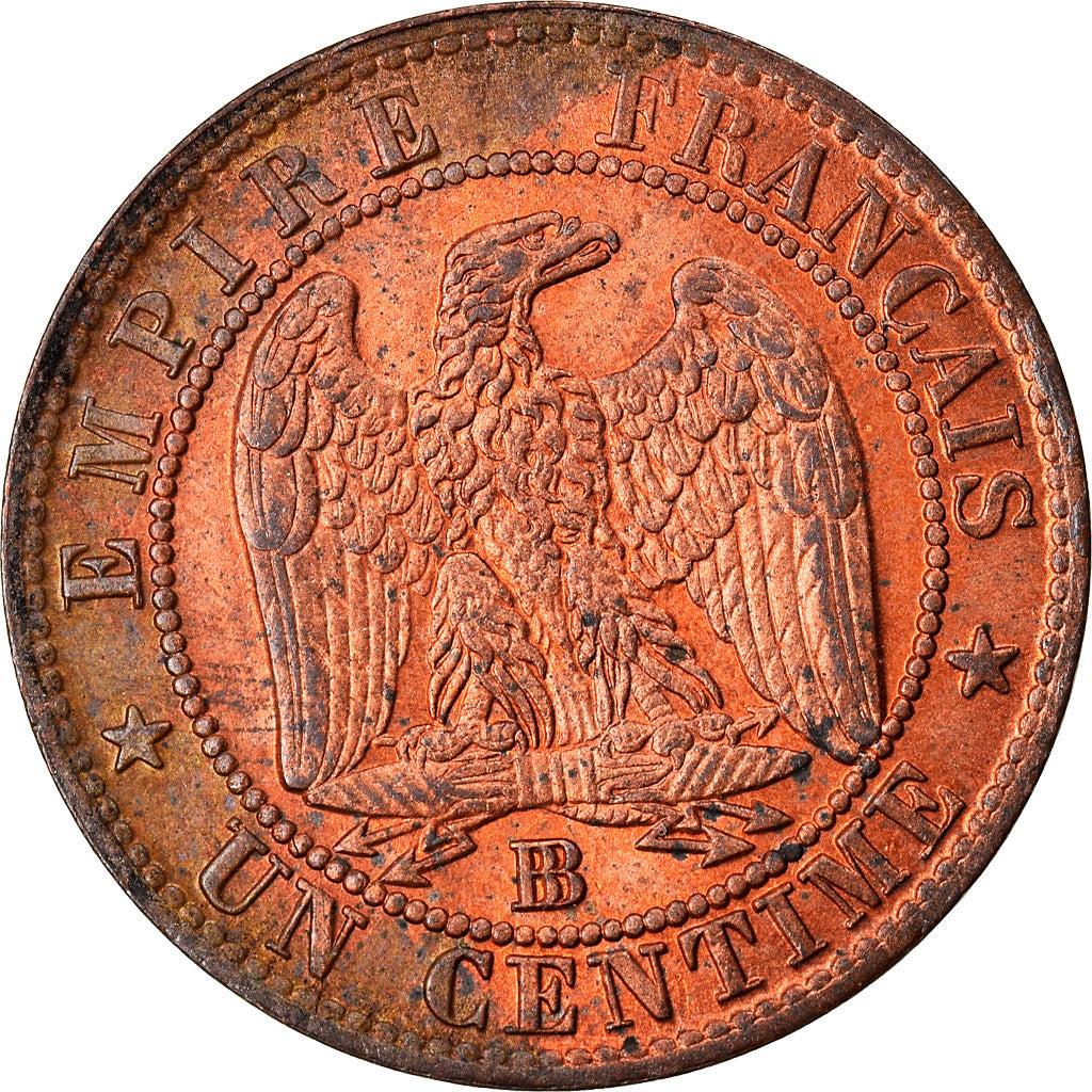 Moeda, França, Napoleon III, Napoléon III, Centime, 1862, Strasbourg