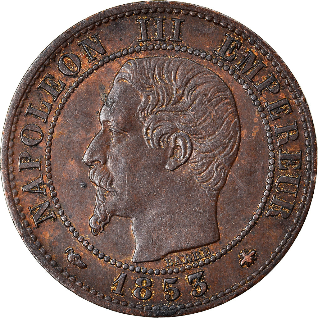 Moneta, Francia, Napoleon III, Napoléon III, Centime, 1853, Strasbourg, BB+