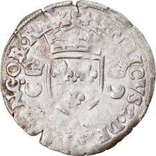 Coin, France, Henri II, Douzain aux croissants, 1551, Paris, VF(30-35), Billon