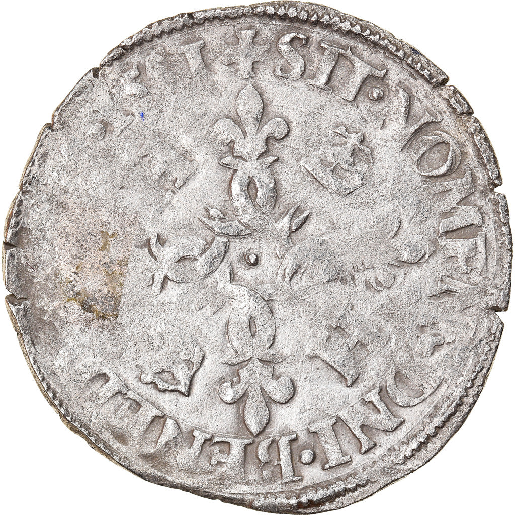 Moneta, Francja, Henri II, Douzain aux croissants, 1551, Paris, VF(20-25)