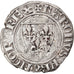 Coin, France, Charles VI, Blanc Guénar, Romans, EF(40-45), Billon