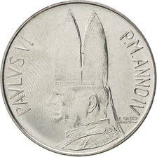 VATICAN CITY, 100 Lire, 1966, KM #90, MS(63), Stainless Steel, 27.75, 8.01