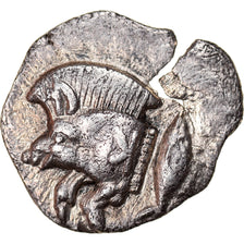 Munten, Mysië, Cyzicus, Hemiobol, 550-500 BC, ZF+, Zilver, SNG-Cop:49 var.