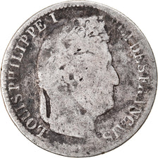 Moneta, Francja, Louis-Philippe, 1/2 Franc, 1837, Rouen, F(12-15), Srebro