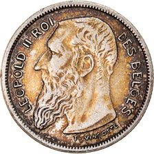 Coin, Belgium, Leopold II, 2 Francs, 2 Frank, 1909, AU(50-53), Silver, KM:58.1