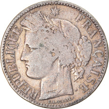 Moneta, Francia, Cérès, 2 Francs, 1870, Bordeaux, MB, Argento, KM:816.2