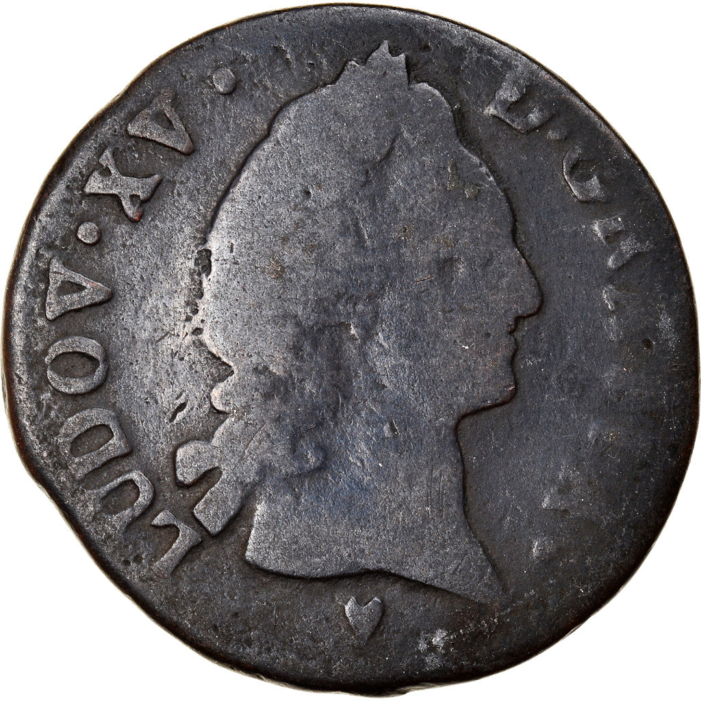 Moneta, Francja, Louis XV, 1/2 Sol d'Aix, 1769, Aix, VG(8-10), Miedź