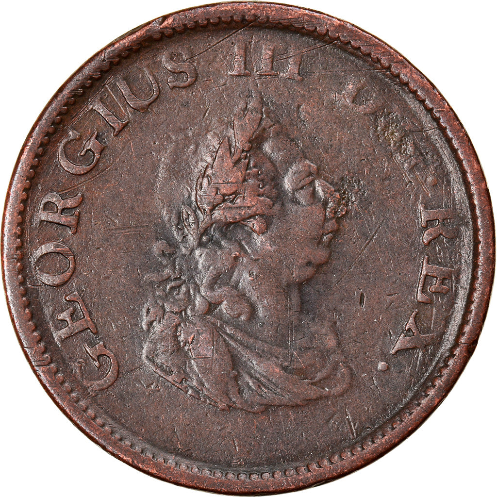 Coin, Ireland, George III, 1/2 Penny, 1805, VF(30-35), Copper, KM:147.1