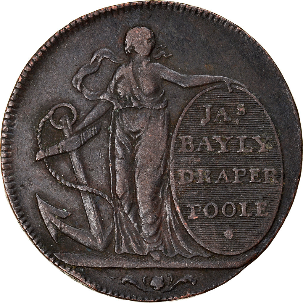 Coin, Great Britain, Dorsetshire, Draper Poole, Halfpenny Token, 1795