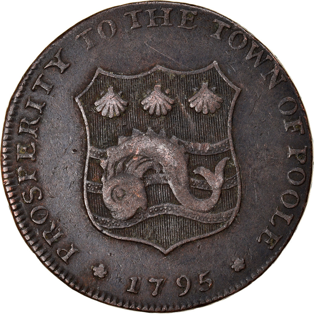Coin, Great Britain, Dorsetshire, Draper Poole, Halfpenny Token, 1795